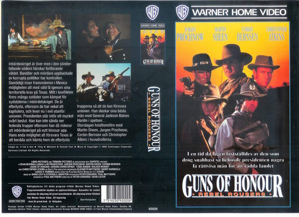 GUNS OF HONOUR REBEL ROUSERS (VHS)